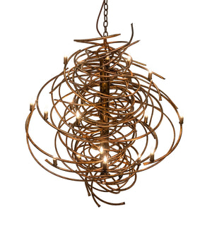 Meyda Tiffany - 205191 - 20 Light Chandelier - Cyclone - Aged Gilded Gold