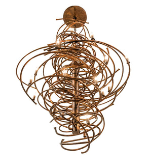 Meyda Tiffany - 205191 - 20 Light Chandelier - Cyclone - Aged Gilded Gold