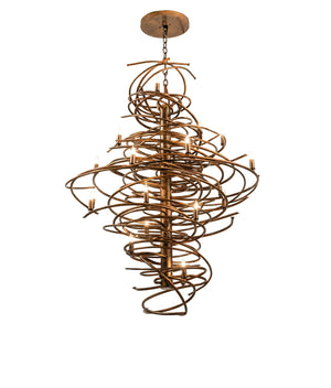 Meyda Tiffany - 205191 - 20 Light Chandelier - Cyclone - Aged Gilded Gold