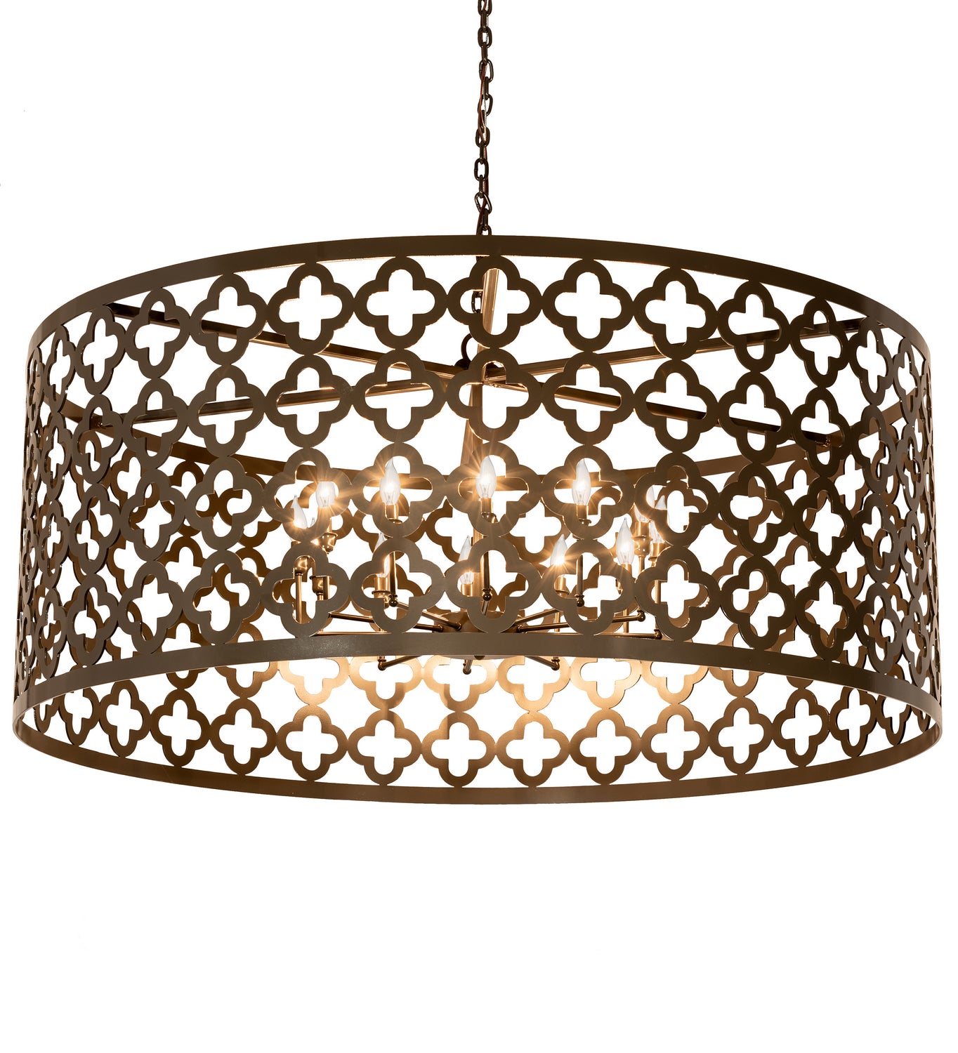 Meyda Tiffany - 205662 - 12 Light Pendant - Clover - Timeless Bronze