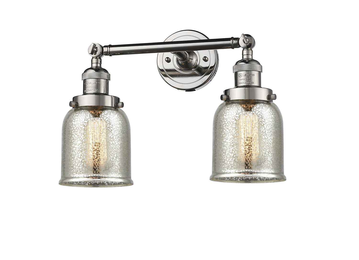 Innovations - 208-PN-G58 - Two Light Bath Vanity - Franklin Restoration - Polished Nickel