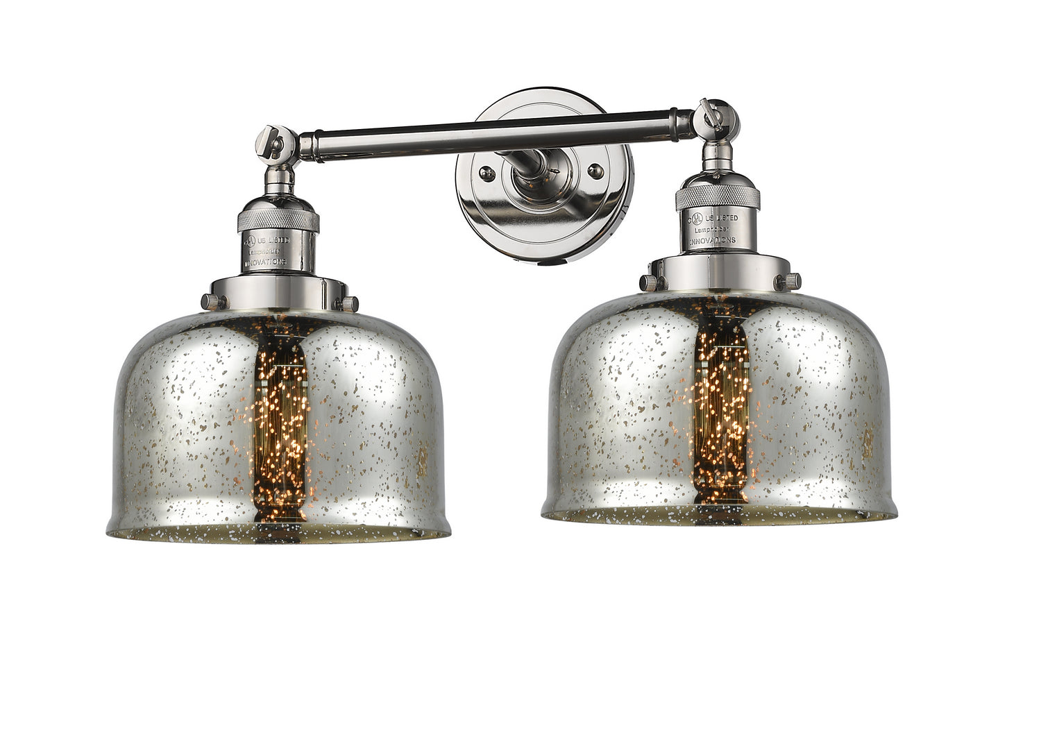 Innovations - 208-PN-G78 - Two Light Bath Vanity - Franklin Restoration - Polished Nickel