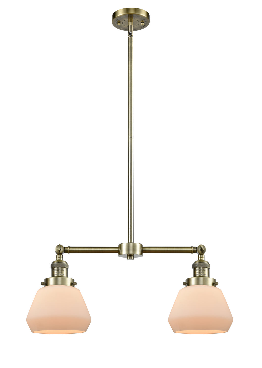 Innovations - 209-AB-G171 - Two Light Island Pendant - Franklin Restoration - Antique Brass