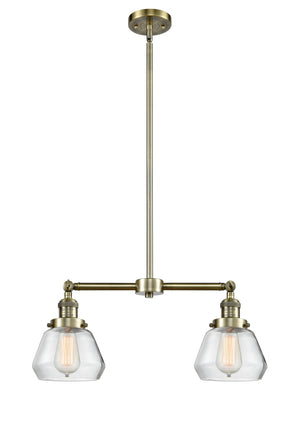 Innovations - 209-AB-G172 - Two Light Island Pendant - Franklin Restoration - Antique Brass