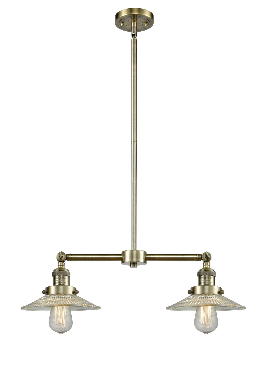 Innovations - 209-AB-G2 - Two Light Island Pendant - Franklin Restoration - Antique Brass