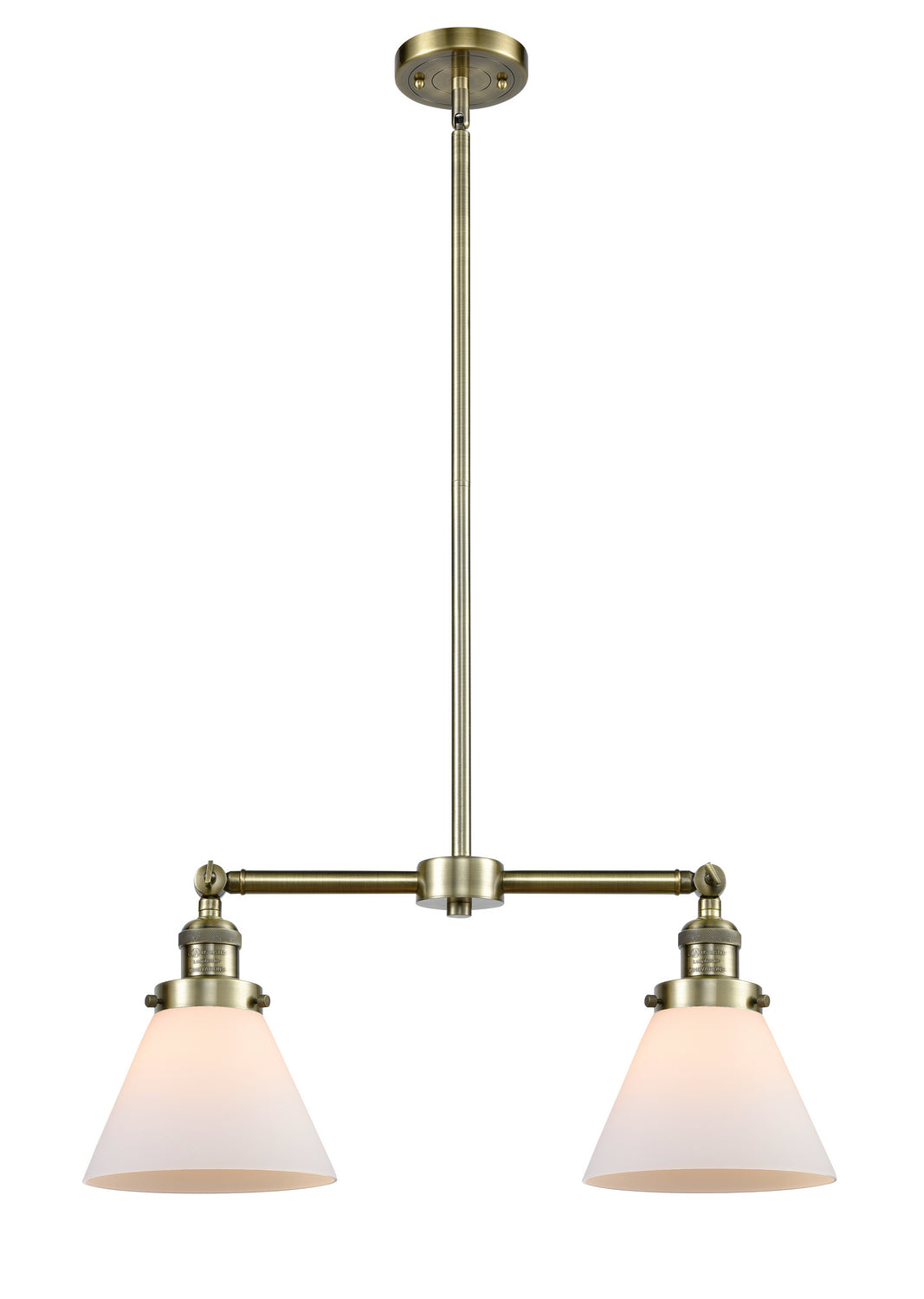 Innovations - 209-AB-G41 - Two Light Island Pendant - Franklin Restoration - Antique Brass