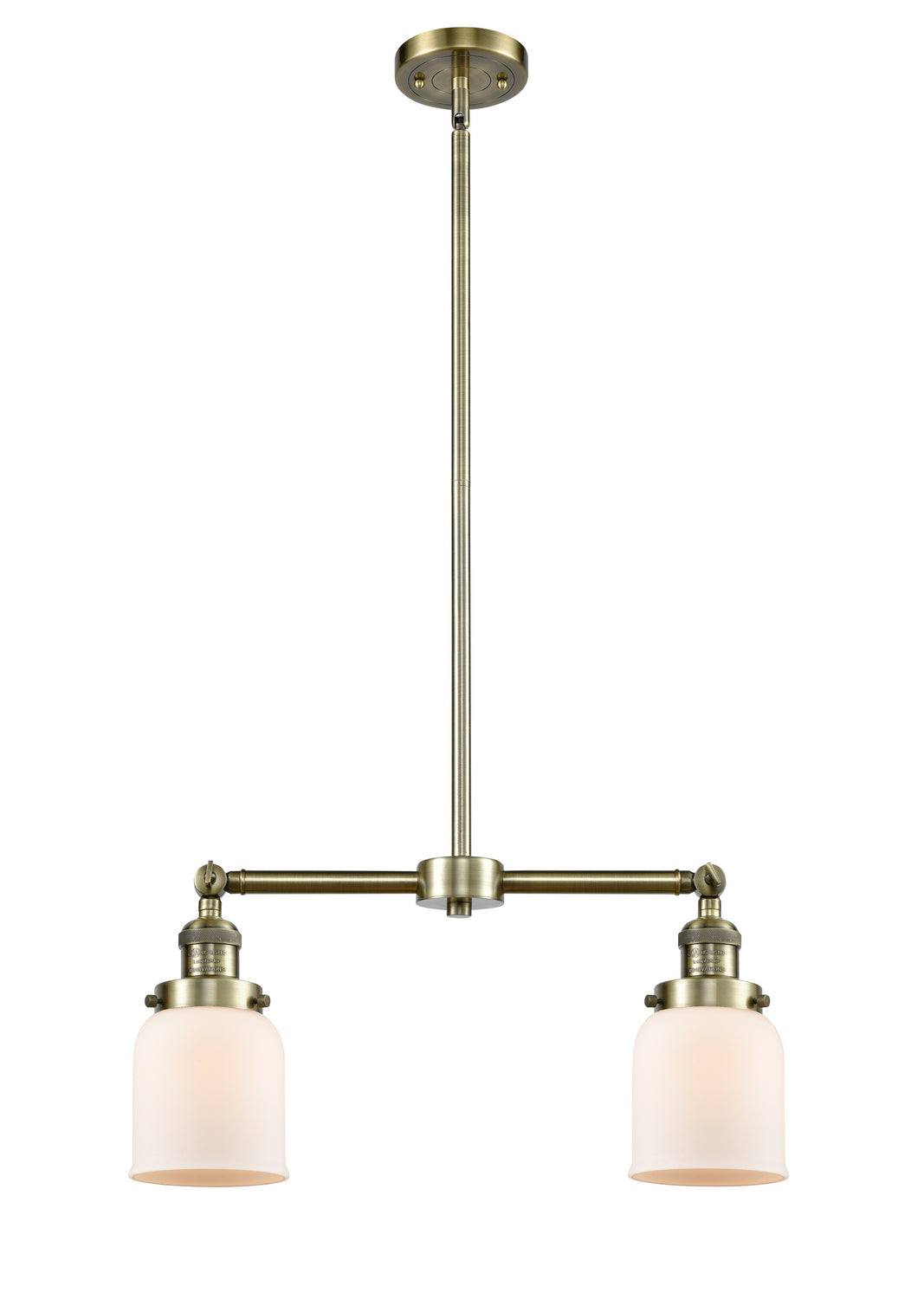 Innovations - 209-AB-G51 - Two Light Island Pendant - Franklin Restoration - Antique Brass