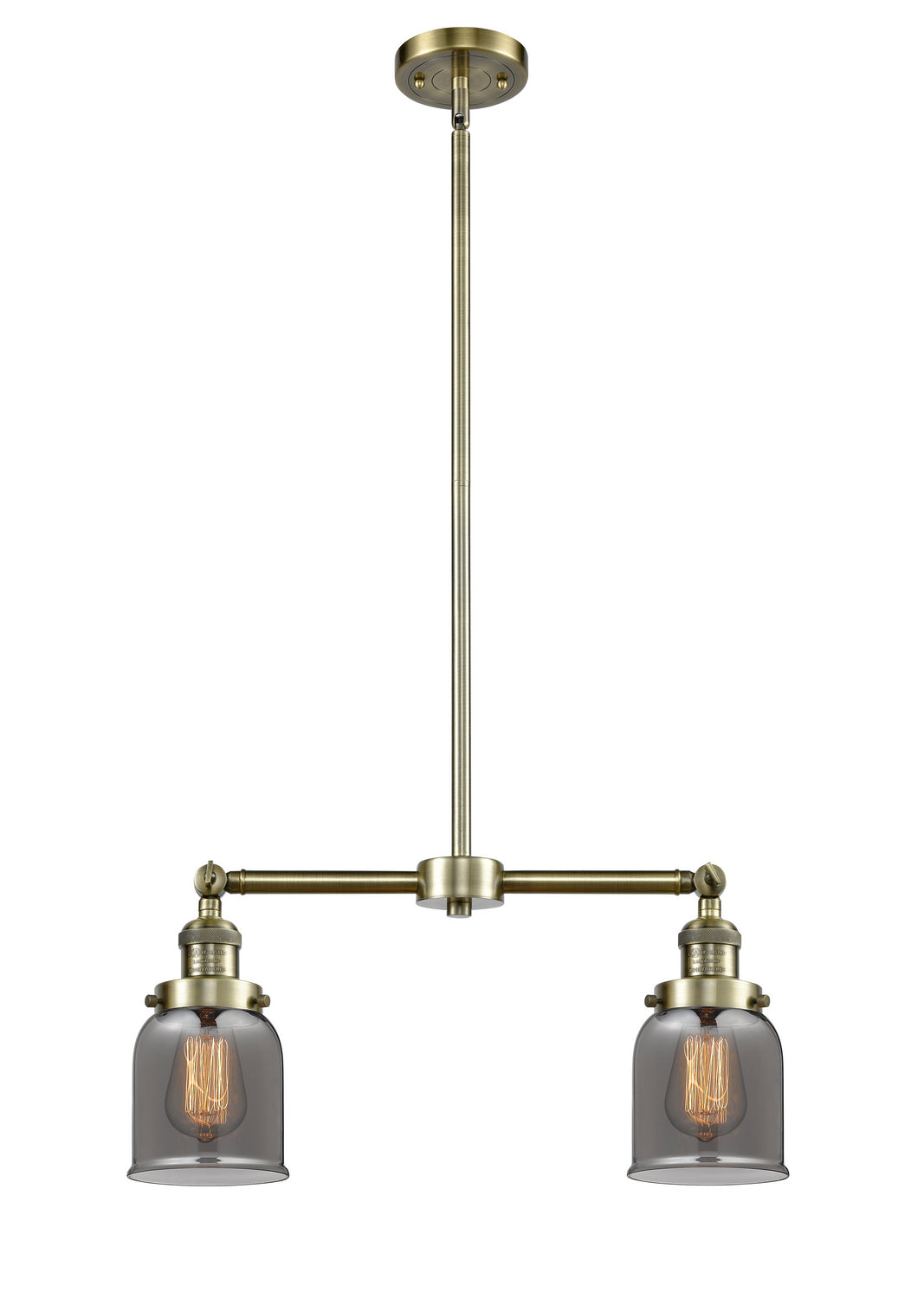 Innovations - 209-AB-G53 - Two Light Island Pendant - Franklin Restoration - Antique Brass