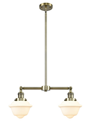 Innovations - 209-AB-G531 - Two Light Island Pendant - Franklin Restoration - Antique Brass