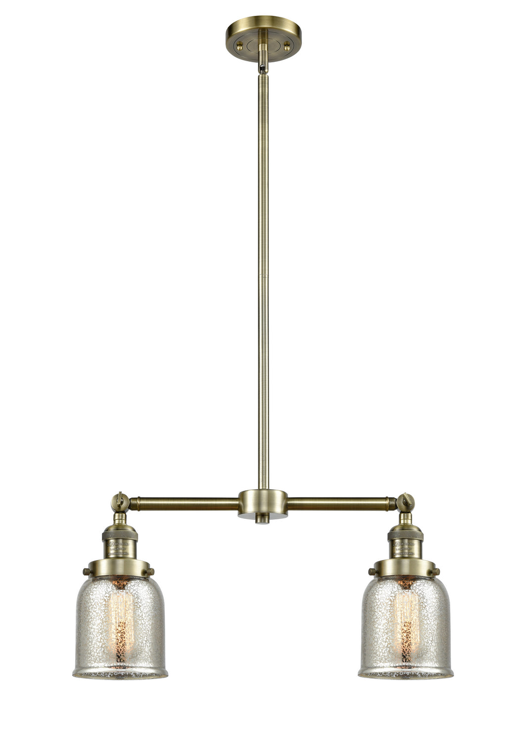 Innovations - 209-AB-G58 - Two Light Island Pendant - Franklin Restoration - Antique Brass