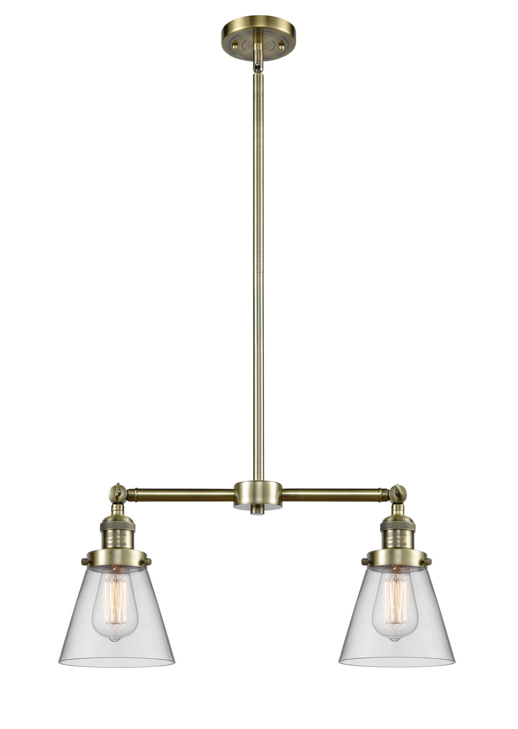 Innovations - 209-AB-G62 - Two Light Island Pendant - Franklin Restoration - Antique Brass