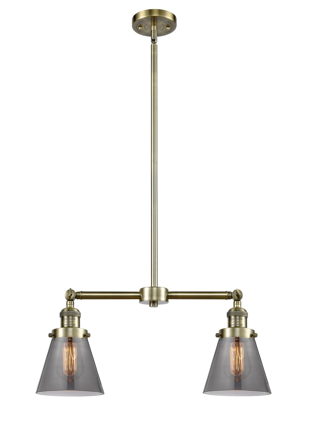 Innovations - 209-AB-G63 - Two Light Island Pendant - Franklin Restoration - Antique Brass