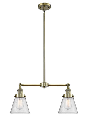 Innovations - 209-AB-G64 - Two Light Island Pendant - Franklin Restoration - Antique Brass