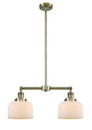 Innovations - 209-AB-G71 - Two Light Island Pendant - Franklin Restoration - Antique Brass