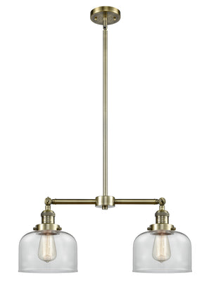 Innovations - 209-AB-G72 - Two Light Island Pendant - Franklin Restoration - Antique Brass