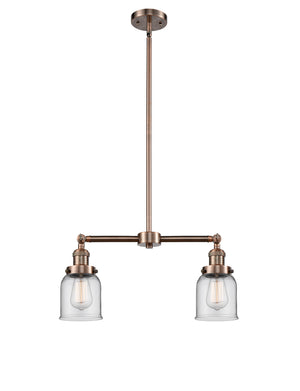 Innovations - 209-AC-G52 - Two Light Island Pendant - Franklin Restoration - Antique Copper