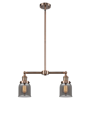 Innovations - 209-AC-G53 - Two Light Island Pendant - Franklin Restoration - Antique Copper