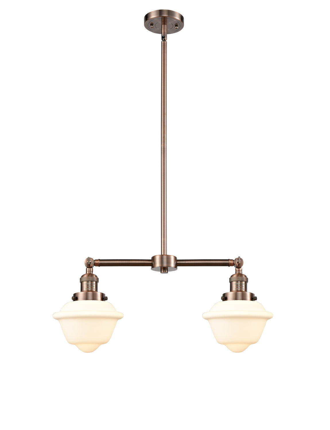 Innovations - 209-AC-G531 - Two Light Island Pendant - Franklin Restoration - Antique Copper