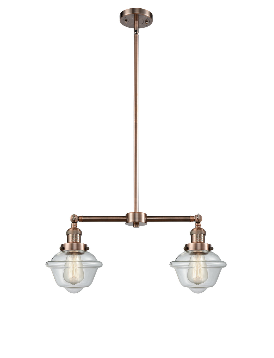 Innovations - 209-AC-G532 - Two Light Island Pendant - Franklin Restoration - Antique Copper