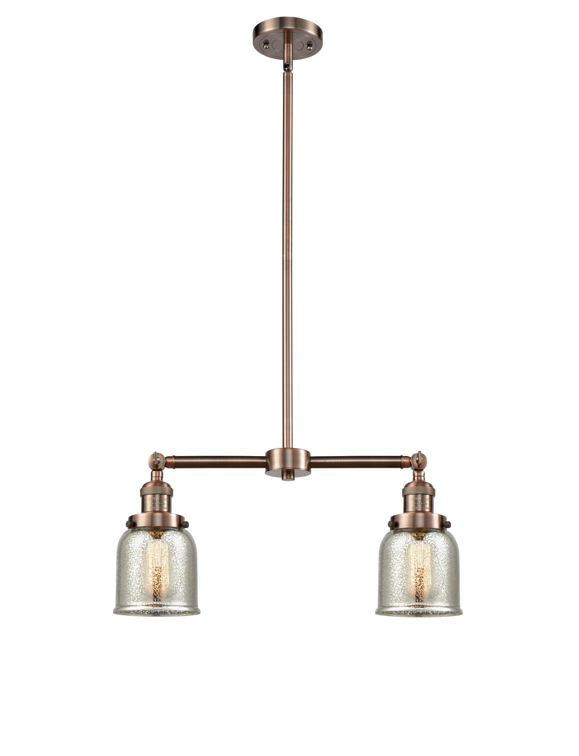 Innovations - 209-AC-G58 - Two Light Island Pendant - Franklin Restoration - Antique Copper