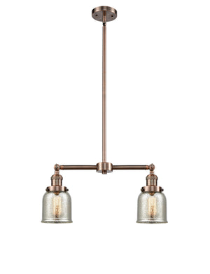 Innovations - 209-AC-G58 - Two Light Island Pendant - Franklin Restoration - Antique Copper