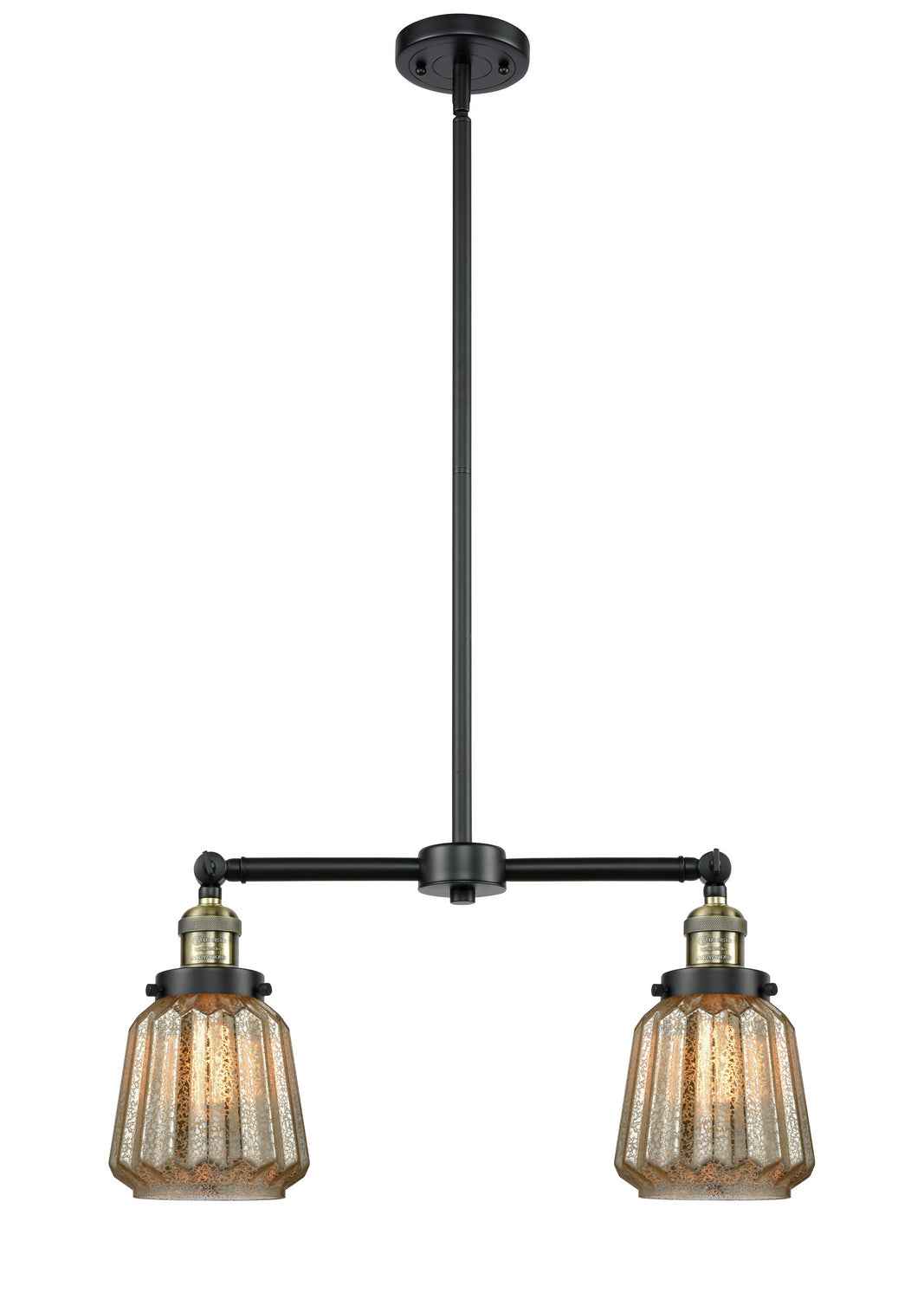 Innovations - 209-BAB-G146 - Two Light Island Pendant - Franklin Restoration - Black Antique Brass