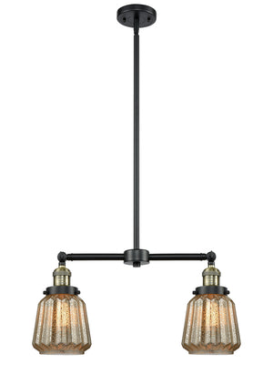 Innovations - 209-BAB-G146 - Two Light Island Pendant - Franklin Restoration - Black Antique Brass