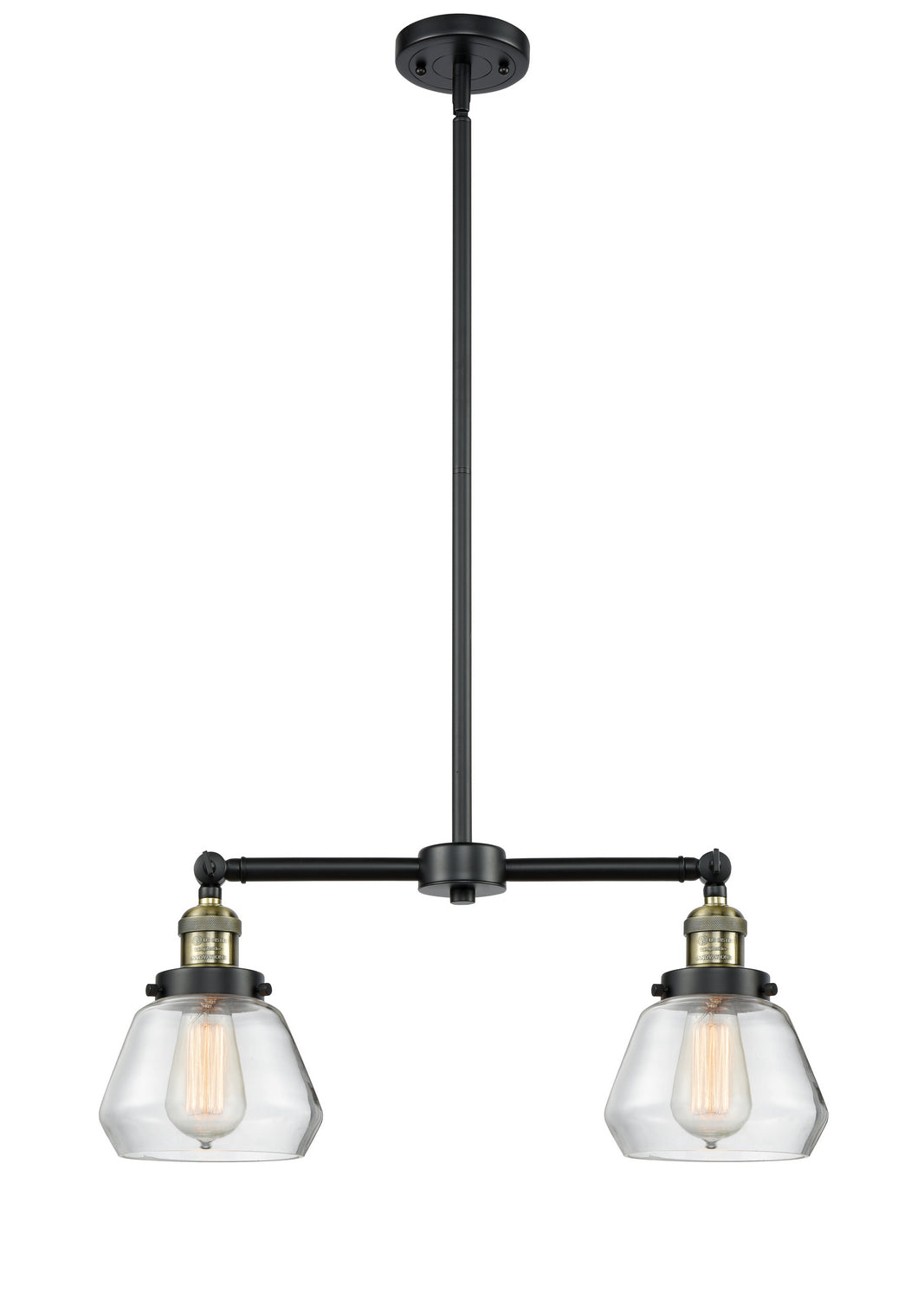 Innovations - 209-BAB-G172 - Two Light Island Pendant - Franklin Restoration - Black Antique Brass