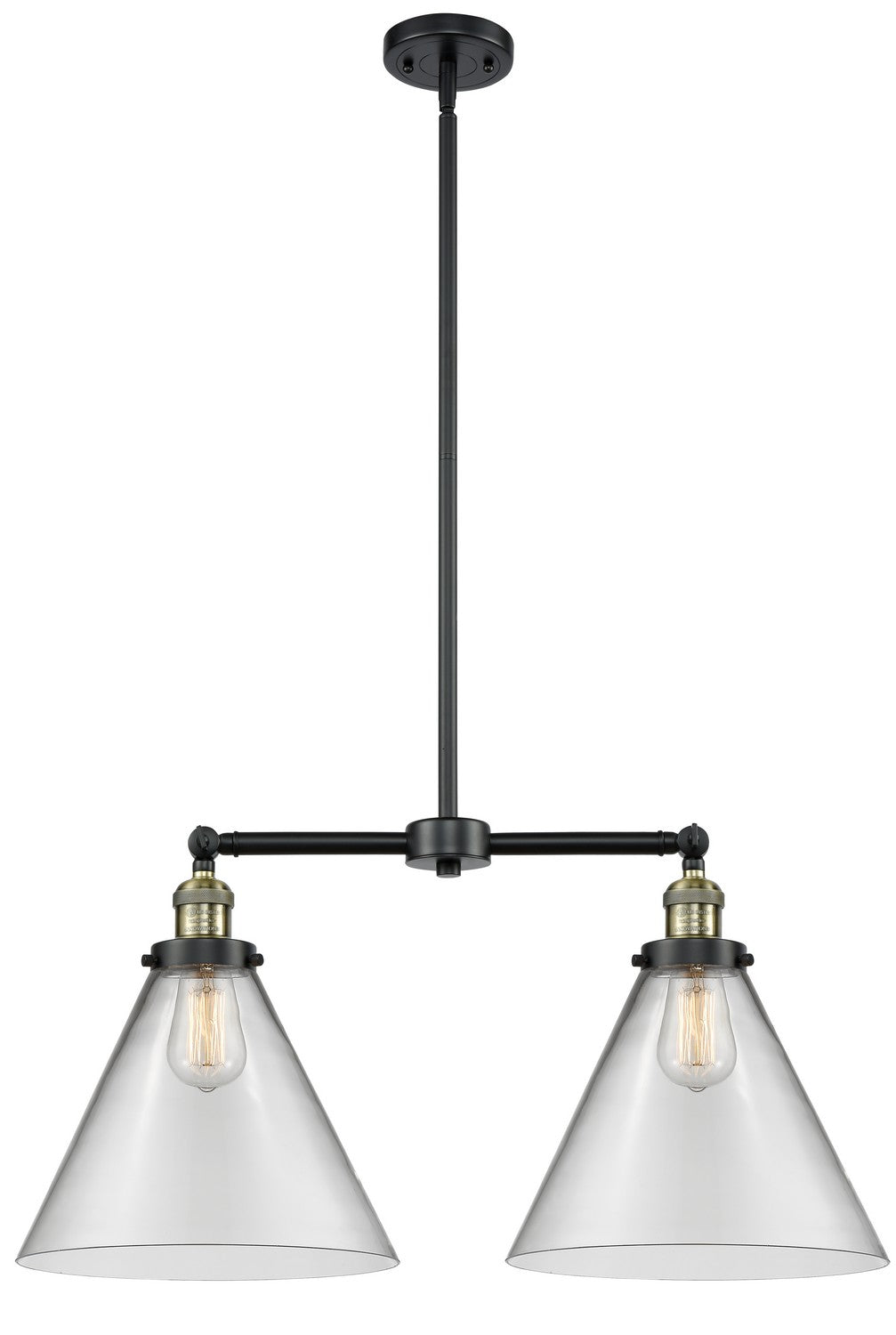 Innovations - 209-BAB-G42-L - Two Light Island Pendant - Franklin Restoration - Black Antique Brass