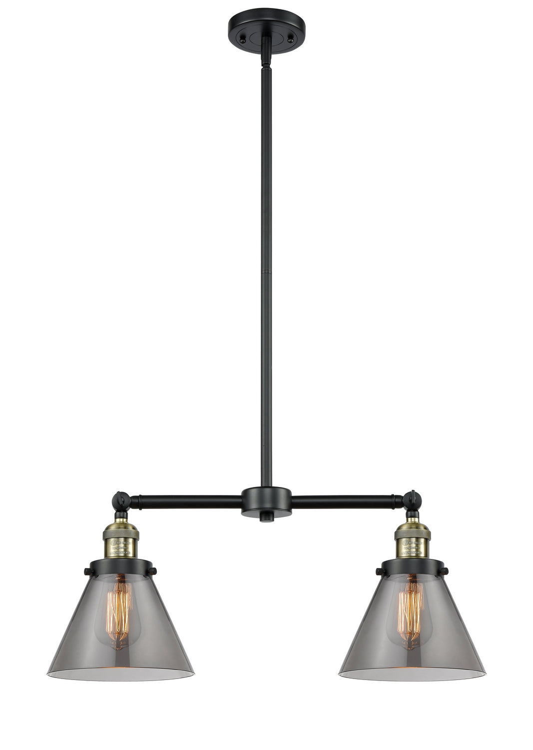 Innovations - 209-BAB-G43 - Two Light Island Pendant - Franklin Restoration - Black Antique Brass