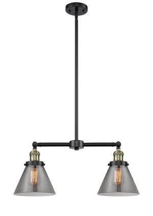 Innovations - 209-BAB-G43 - Two Light Island Pendant - Franklin Restoration - Black Antique Brass