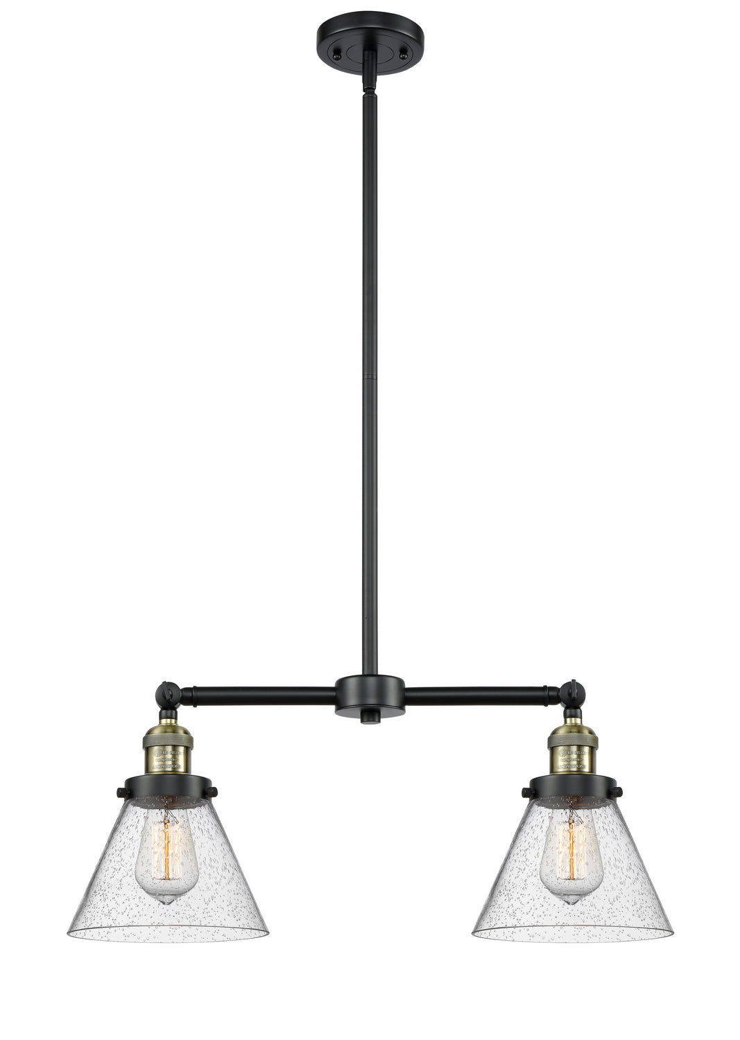 Innovations - 209-BAB-G44 - Two Light Island Pendant - Franklin Restoration - Black Antique Brass