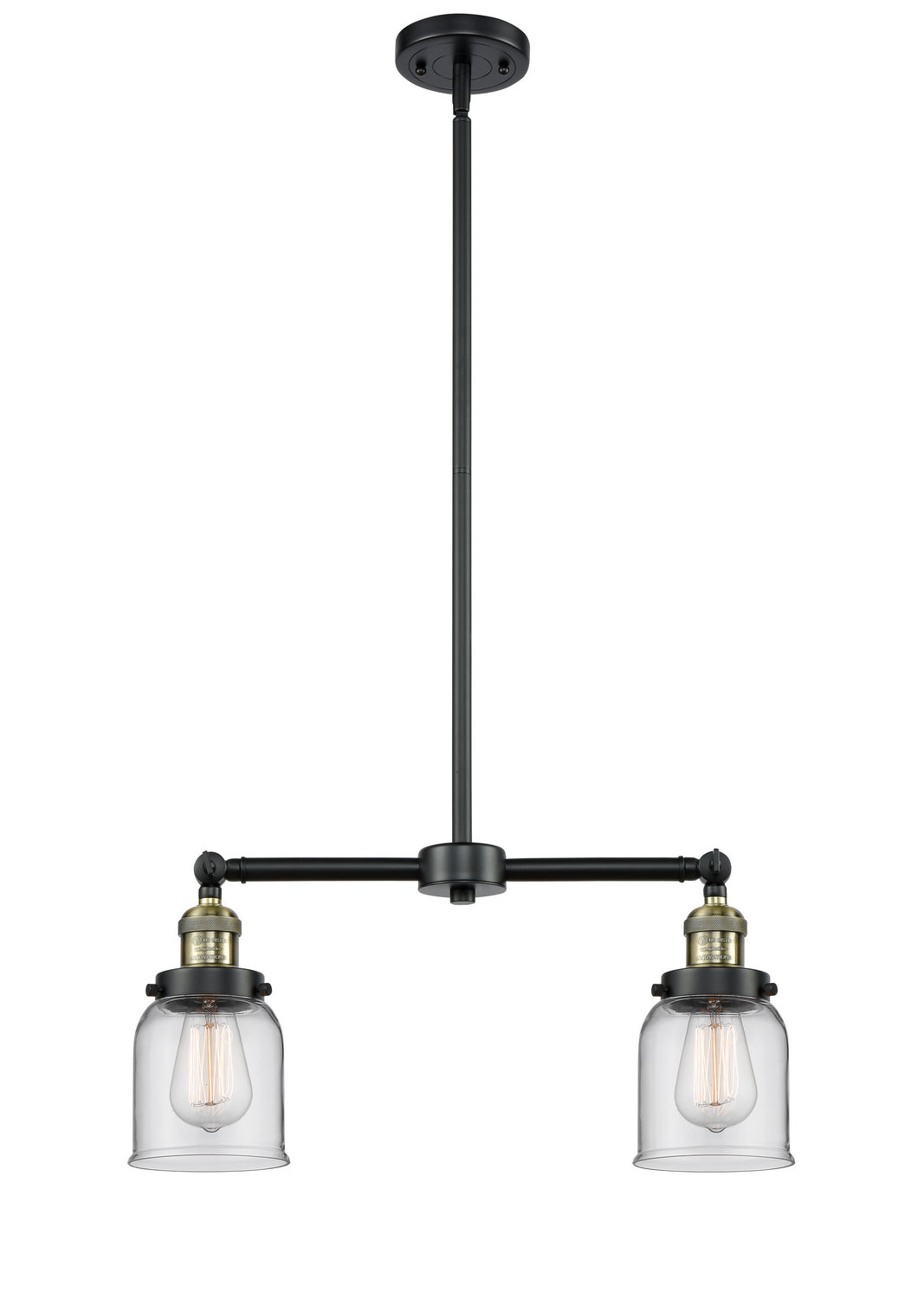 Innovations - 209-BAB-G52 - Two Light Island Pendant - Franklin Restoration - Black Antique Brass