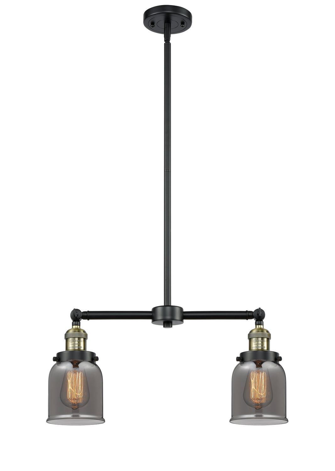 Innovations - 209-BAB-G53 - Two Light Island Pendant - Franklin Restoration - Black Antique Brass