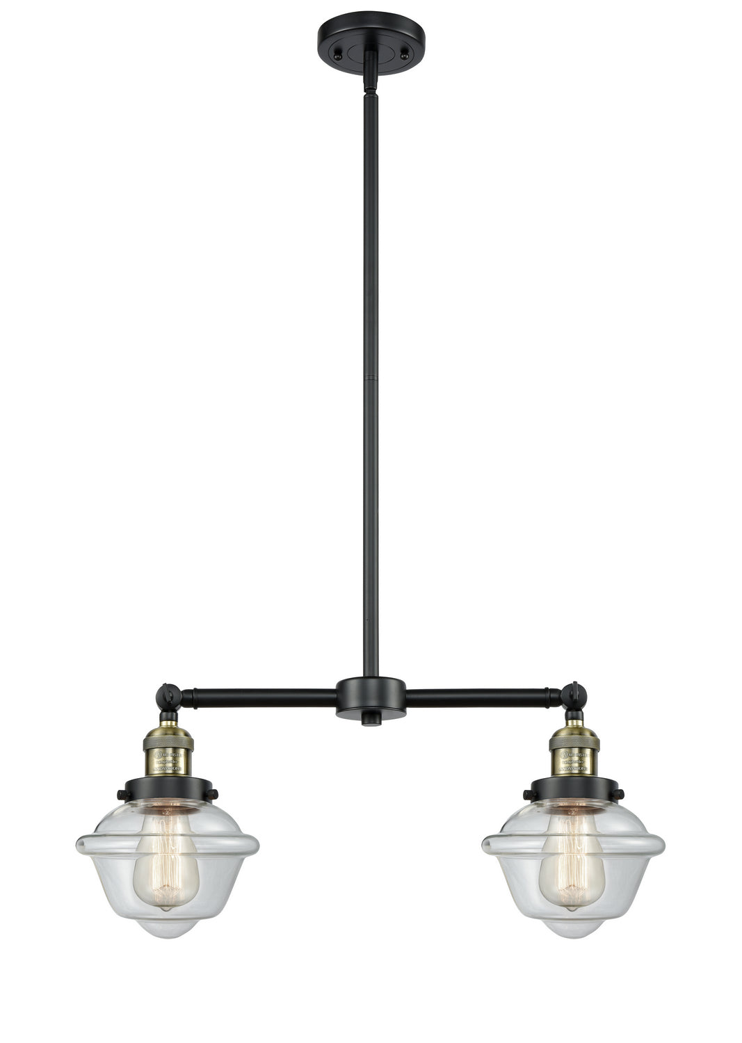 Innovations - 209-BAB-G532 - Two Light Island Pendant - Franklin Restoration - Black Antique Brass