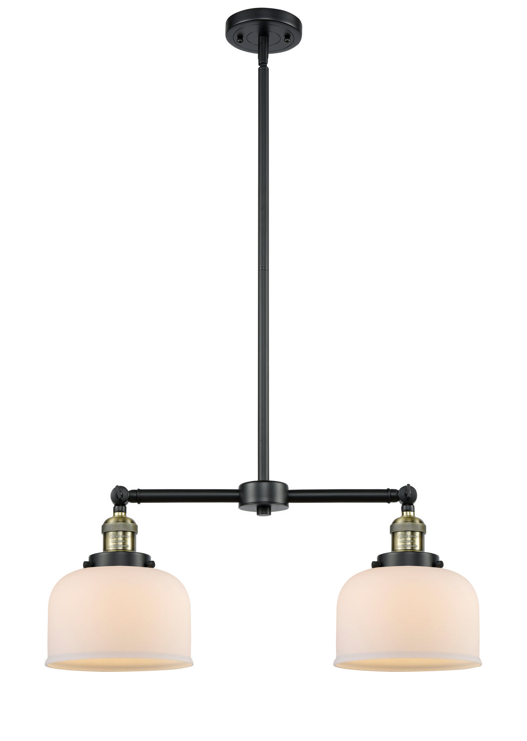 Innovations - 209-BAB-G71 - Two Light Island Pendant - Franklin Restoration - Black Antique Brass