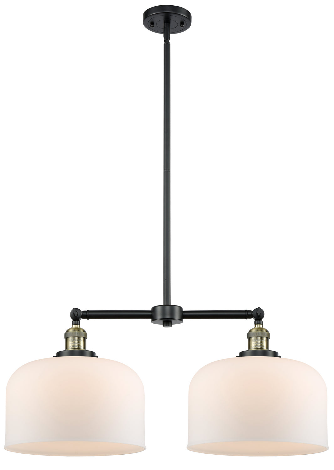 Innovations - 209-BAB-G71-L - Two Light Island Pendant - Franklin Restoration - Black Antique Brass