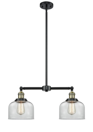 Innovations - 209-BAB-G72 - Two Light Island Pendant - Franklin Restoration - Black Antique Brass