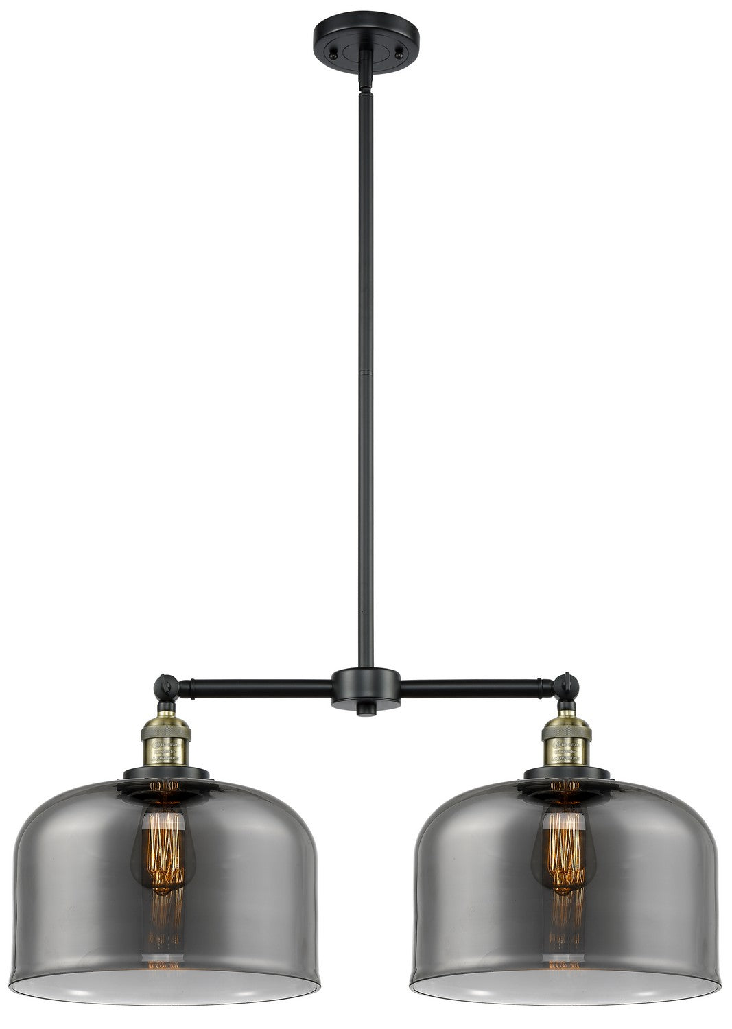 Innovations - 209-BAB-G73-L - Two Light Island Pendant - Franklin Restoration - Black Antique Brass