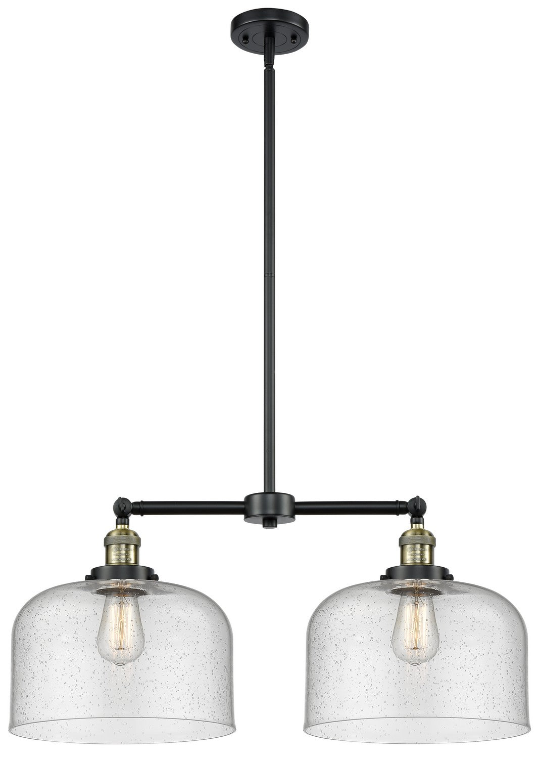 Innovations - 209-BAB-G74-L - Two Light Island Pendant - Franklin Restoration - Black Antique Brass