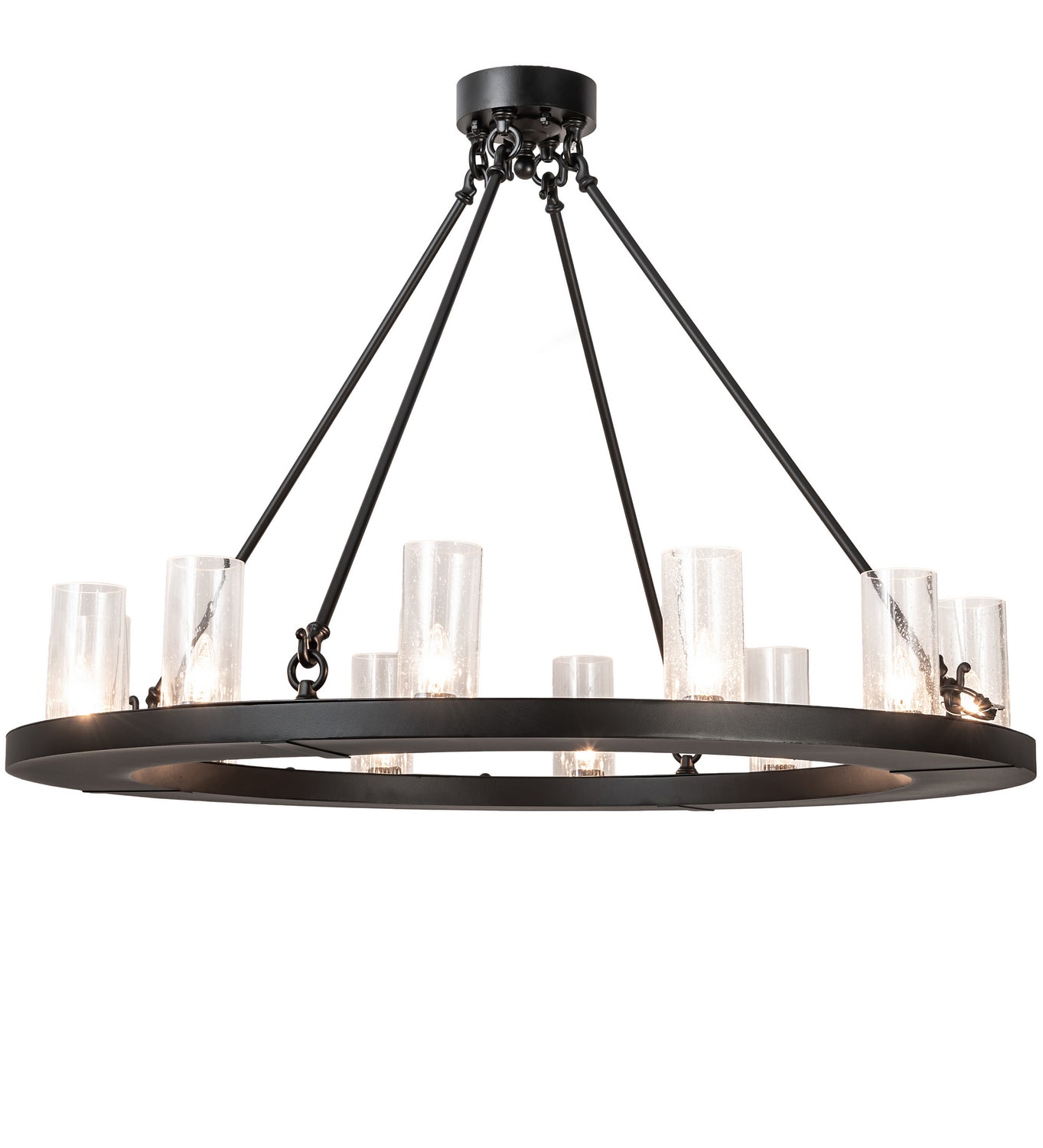 Meyda Tiffany - 210263 - 12 Light Semi-Flushmount - Loxley - Solar Black