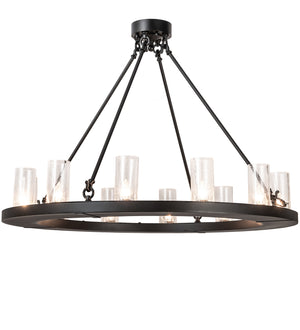 Meyda Tiffany - 210263 - 12 Light Semi-Flushmount - Loxley - Solar Black