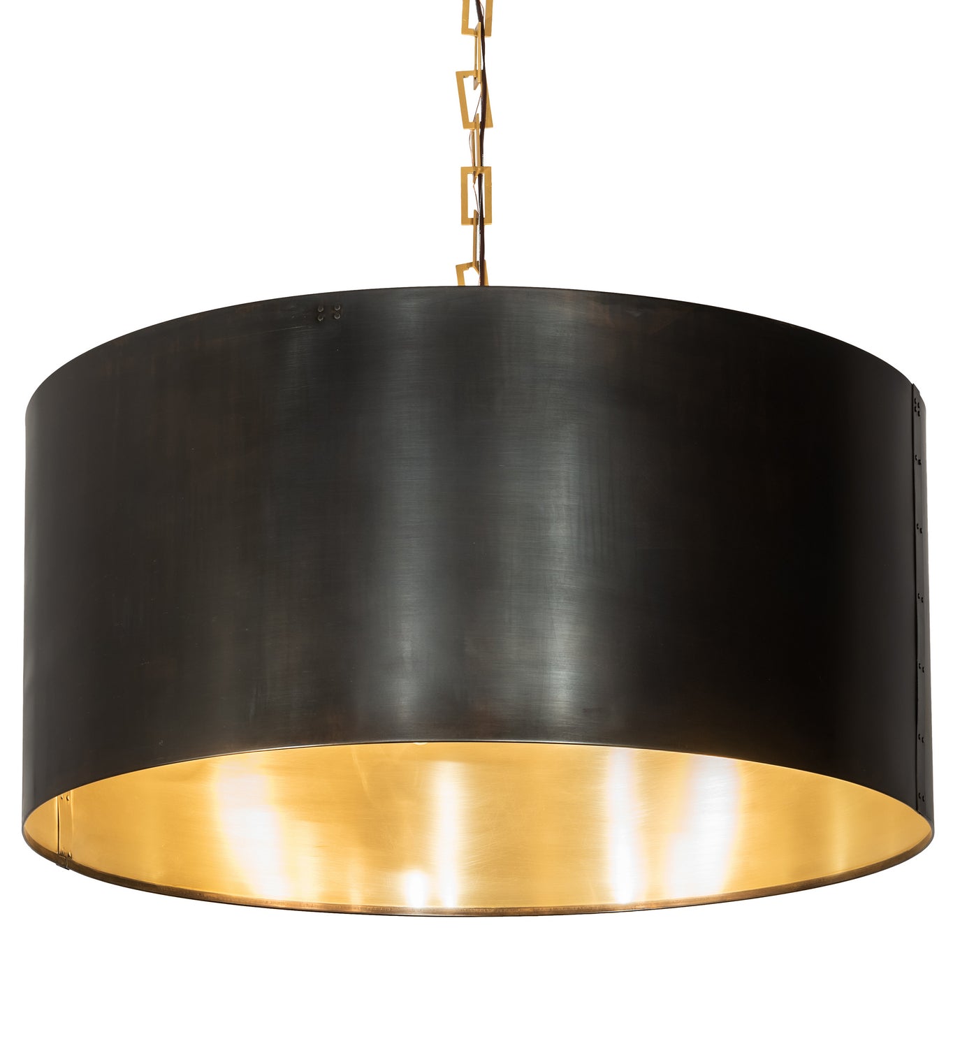 Meyda Tiffany - 210476 - 12 Light Pendant - Cilindro - Craftsman Brown/Oil Rubbed Bronze/Brushed Brass