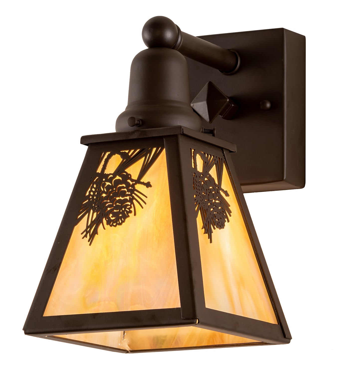 Meyda Tiffany - 210482 - One Light Wall Sconce - Winter Pine - Oil Rubbed Bronze