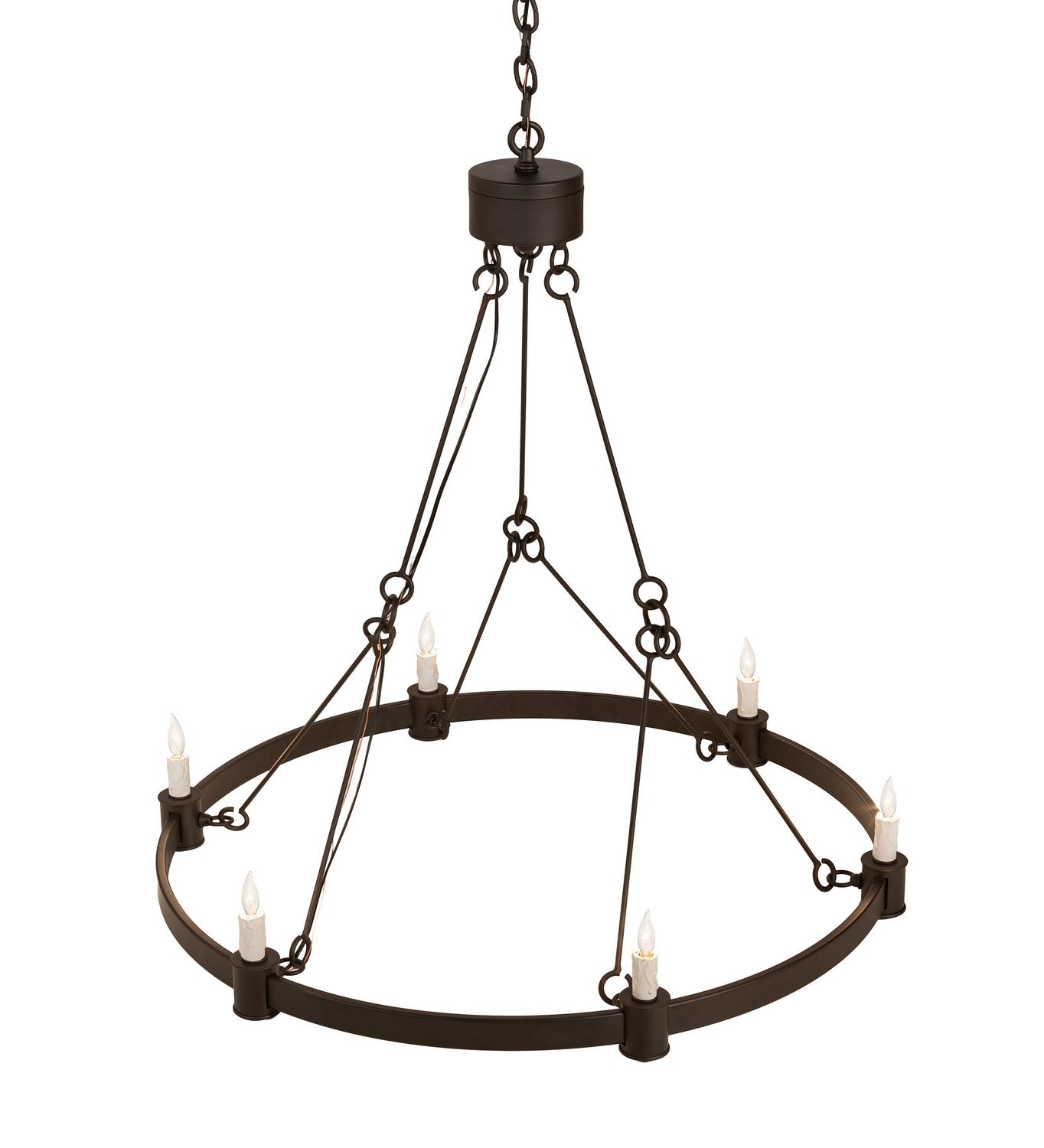 Meyda Tiffany - 210880 - Six Light Chandelier - Kenosha - Oil Rubbed Bronze