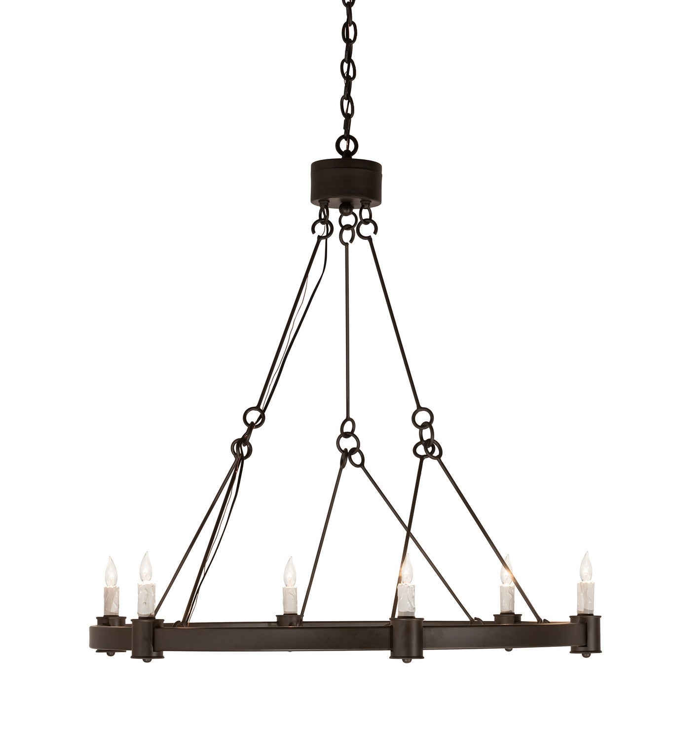 Meyda Tiffany - 210880 - Six Light Chandelier - Kenosha - Oil Rubbed Bronze