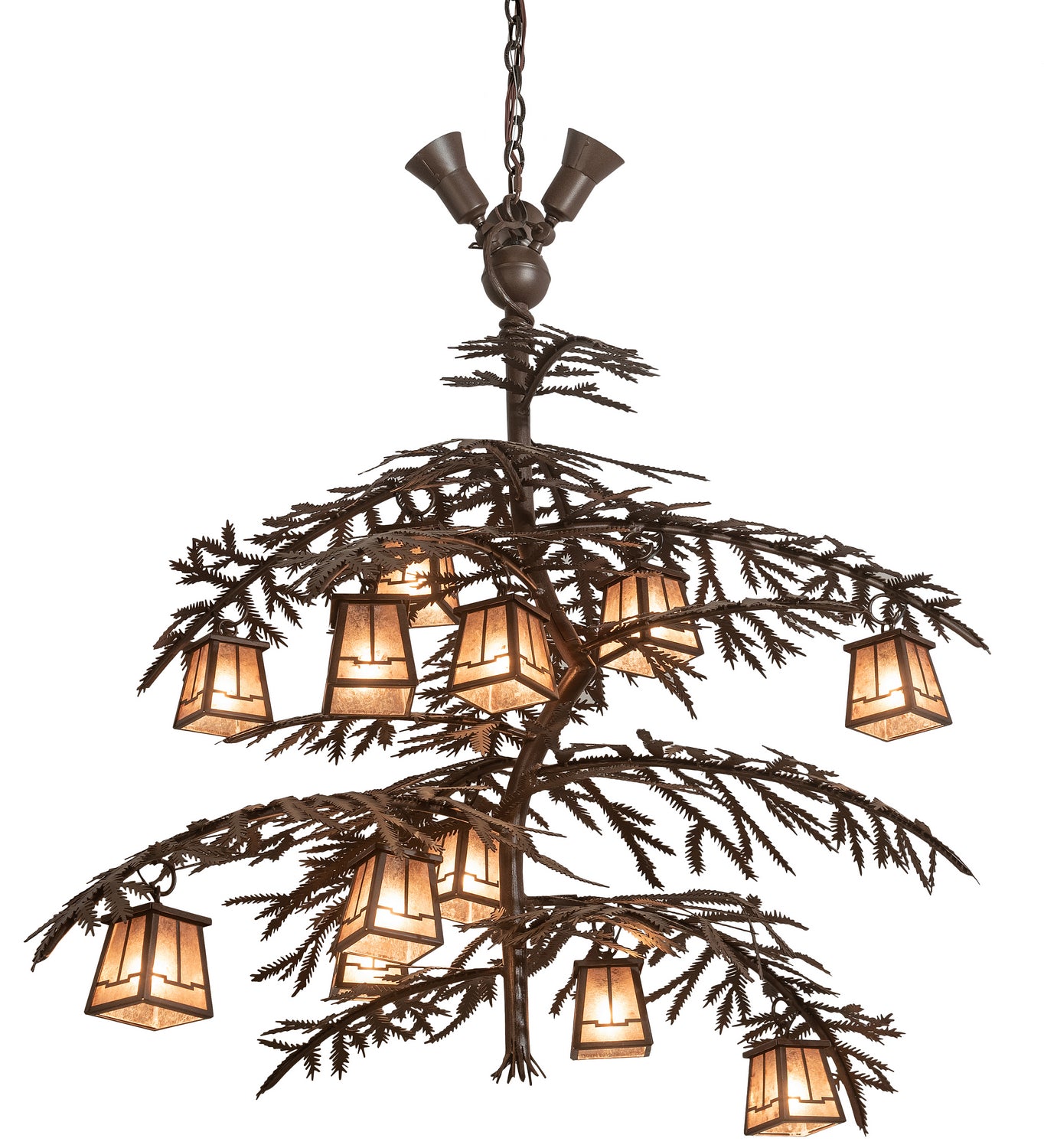 Meyda Tiffany - 210931 - 15 Light Chandelier - Pine Branch - Cafe Noir