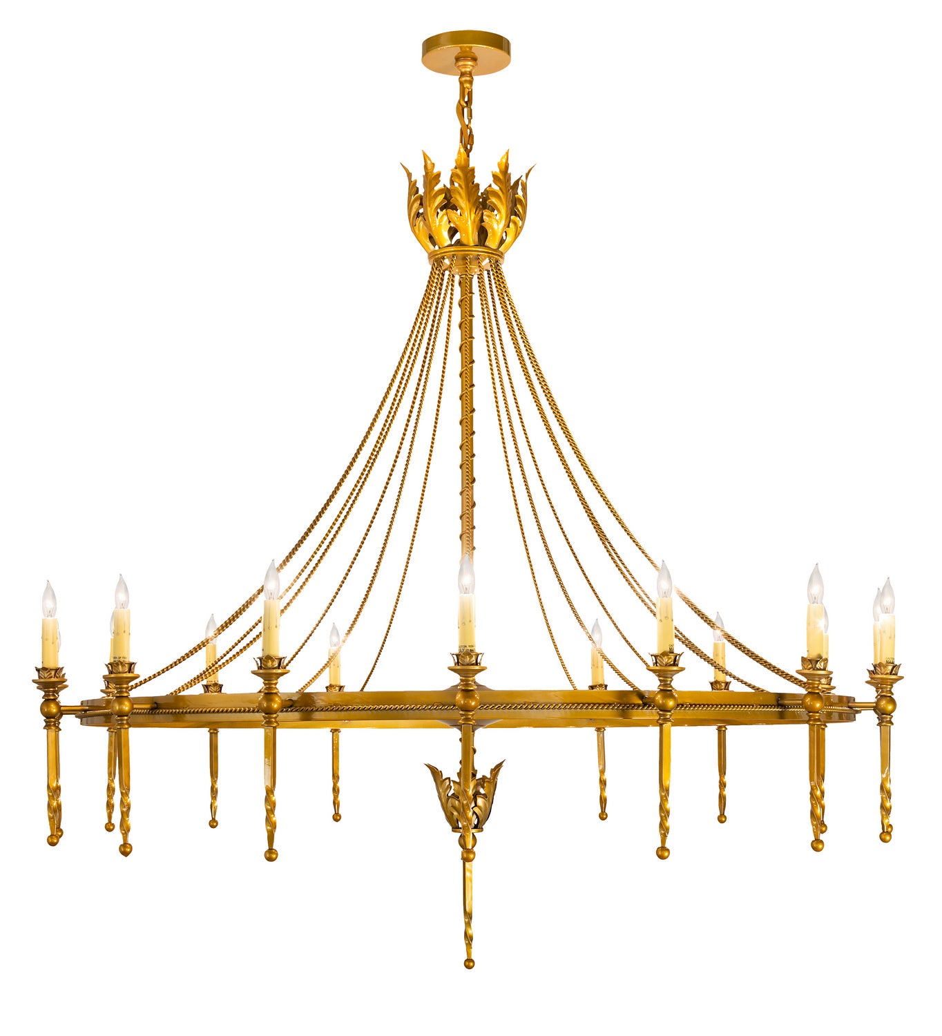 Meyda Tiffany - 211951 - 16 Light Chandelier - Amaury - Transparent Gold Over Nickel