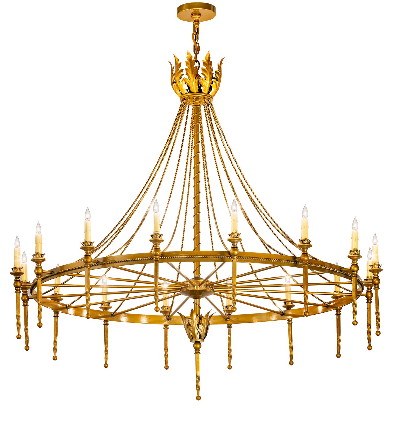 Meyda Tiffany - 211951 - 16 Light Chandelier - Amaury - Transparent Gold Over Nickel