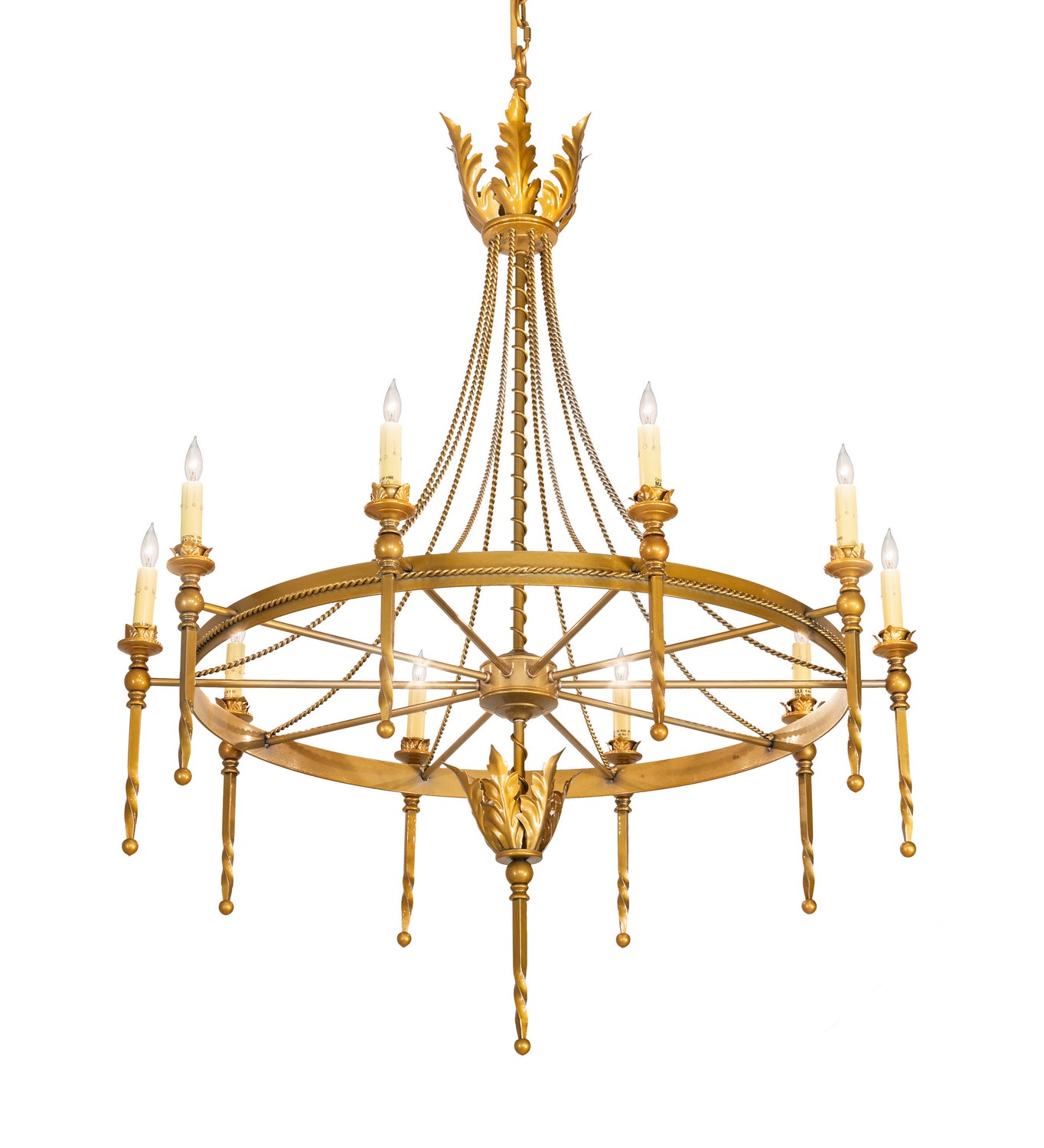 Meyda Tiffany - 211956 - Ten Light Chandelier - Amaury - Transparent Gold Over Nickel